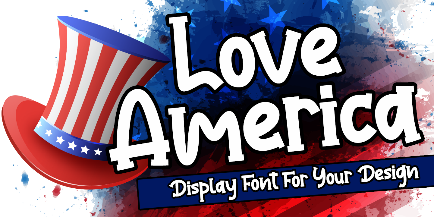 Beispiel einer Love America Regular-Schriftart